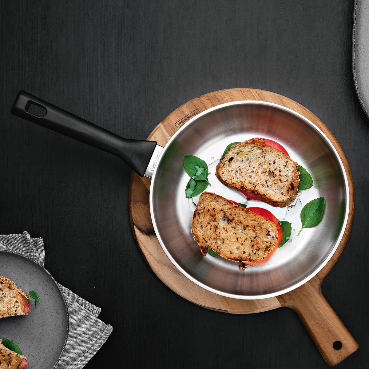 TRAMONTINA - Sartén Tramontina Brava acero inoxidable de 24 cm y 2,1 L 