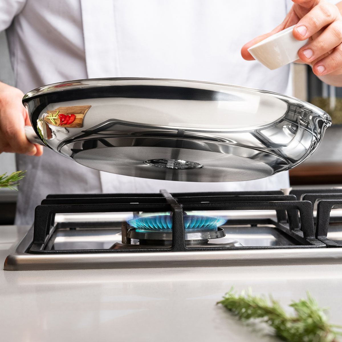 TRAMONTINA - Sartén Tramontina Profesional acero inoxidable 26 cm y 2,2 L