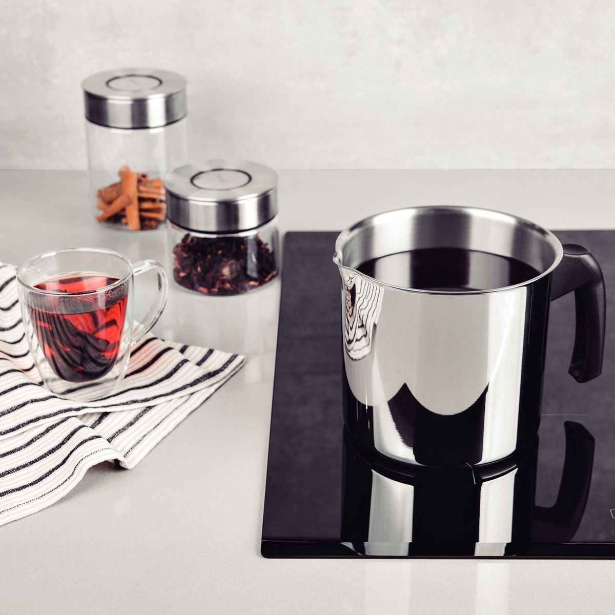 TRAMONTINA - Hervidor Tramontina Allegra de acero inoxidable con mango de baquelita, 14 cm y 2 L