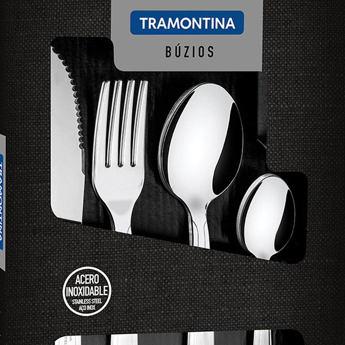 TRAMONTINA - Juego de cubiertos Tramontina Buzios de Acero Inoxidable 16 piezas