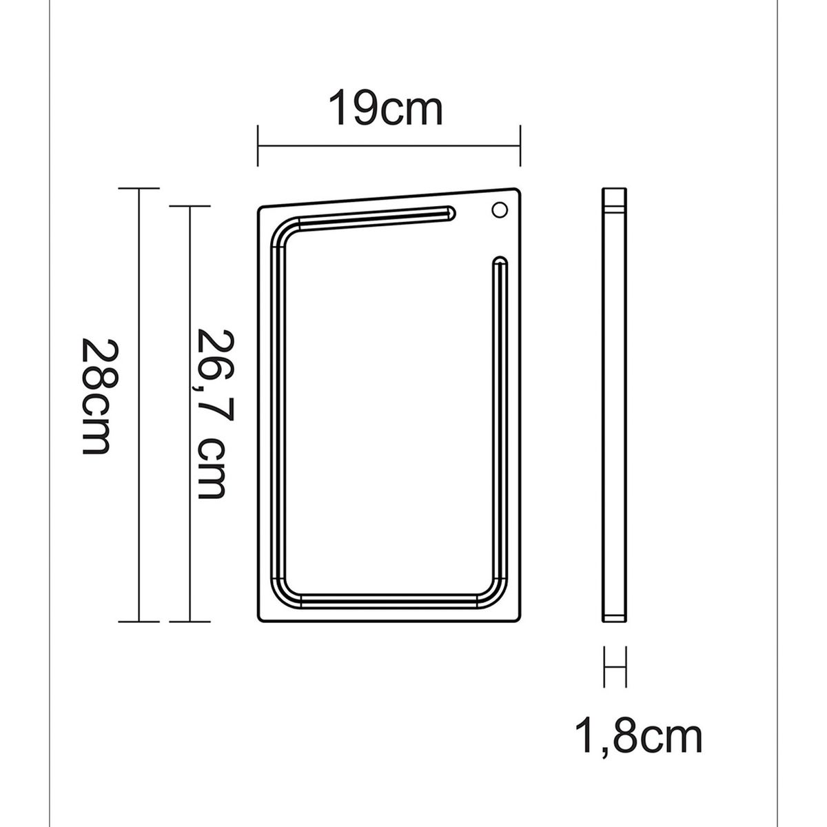 TRAMONTINA - Tabla Tramontina Rectangular en Madera con Acabado Natural