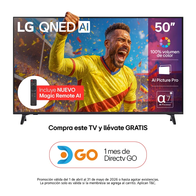 Televisor | LG | 50 pulgadas | 4K Ultra HD | QNED | 50QNED70ASA