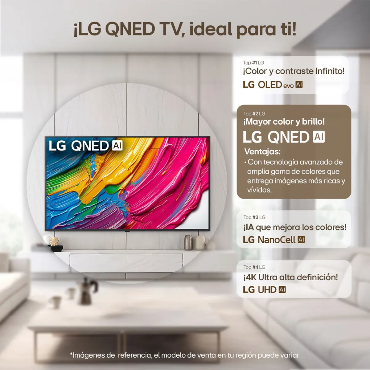 LG -  Televisor | LG | 50 pulgadas | 4K Ultra HD | QNED | 50QNED70ASA