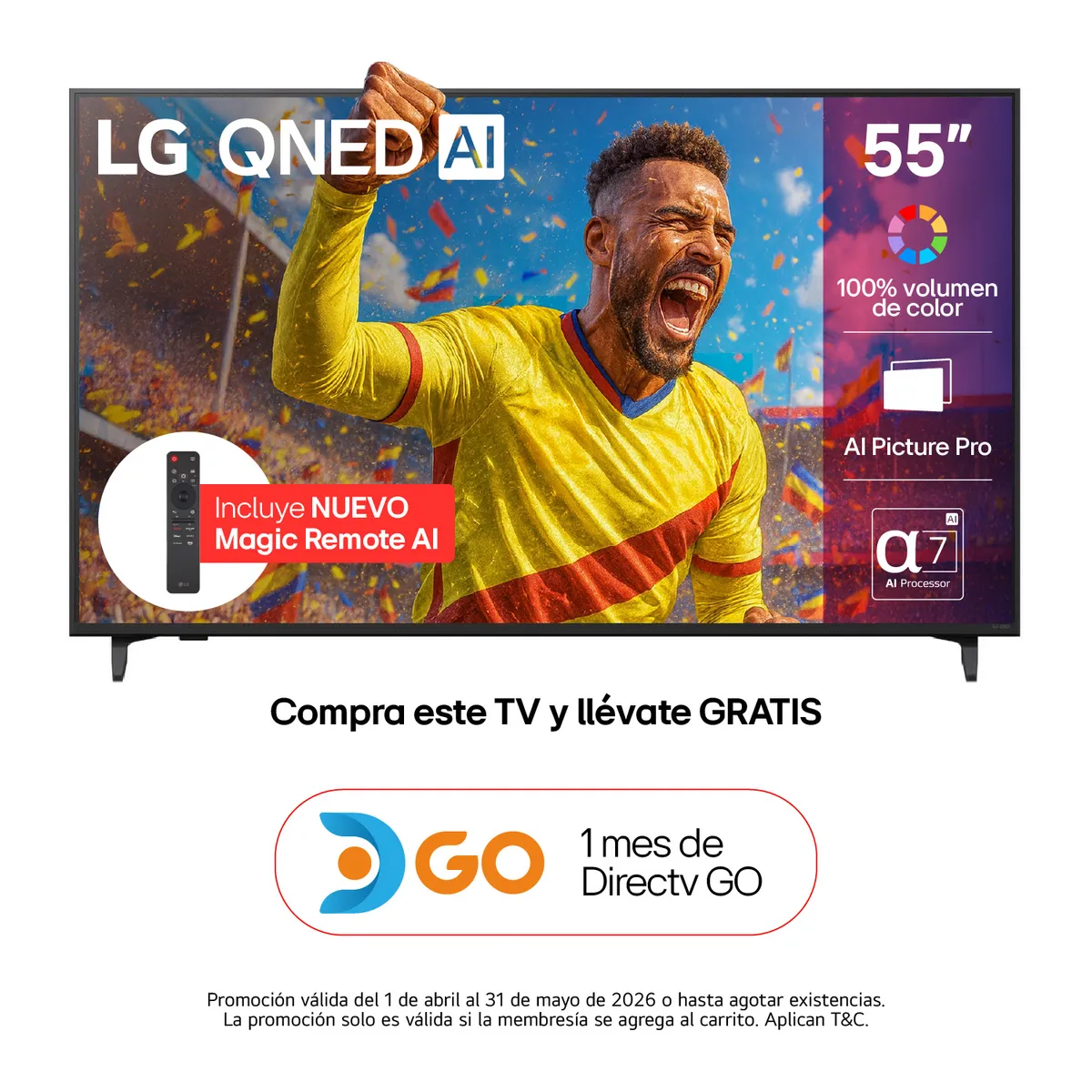 LG -  Televisor | LG | 55 pulgadas | 4K Ultra HD | QNED | 55QNED70ASA