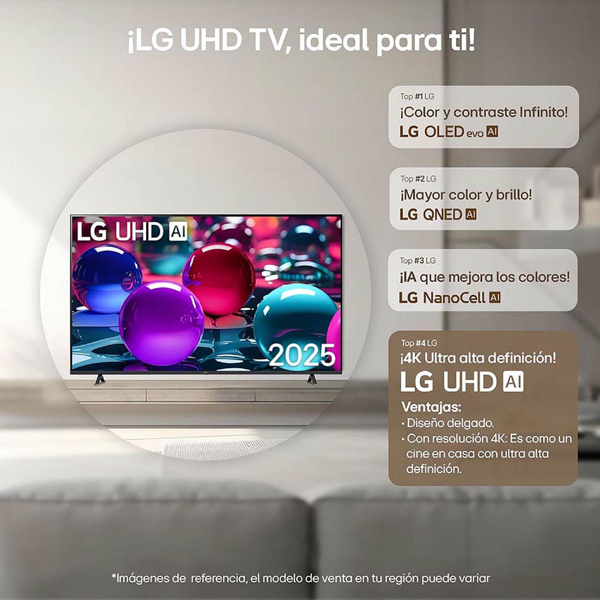 LG - Televisor | LG | 65 pulgadas | 4K UHD | LED | 65UA8000PSB