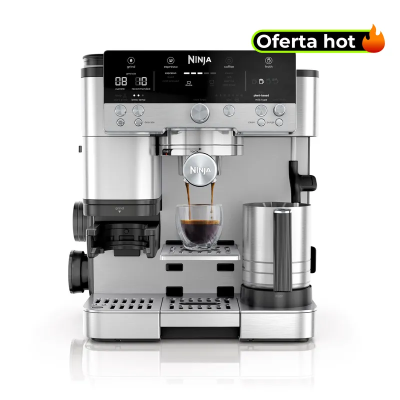 NINJA - Cafetera Ninja Espresso Luxe Café ES601 3 en 1| Molinillo Integrado, Cold Brew y  Espumador Automático
