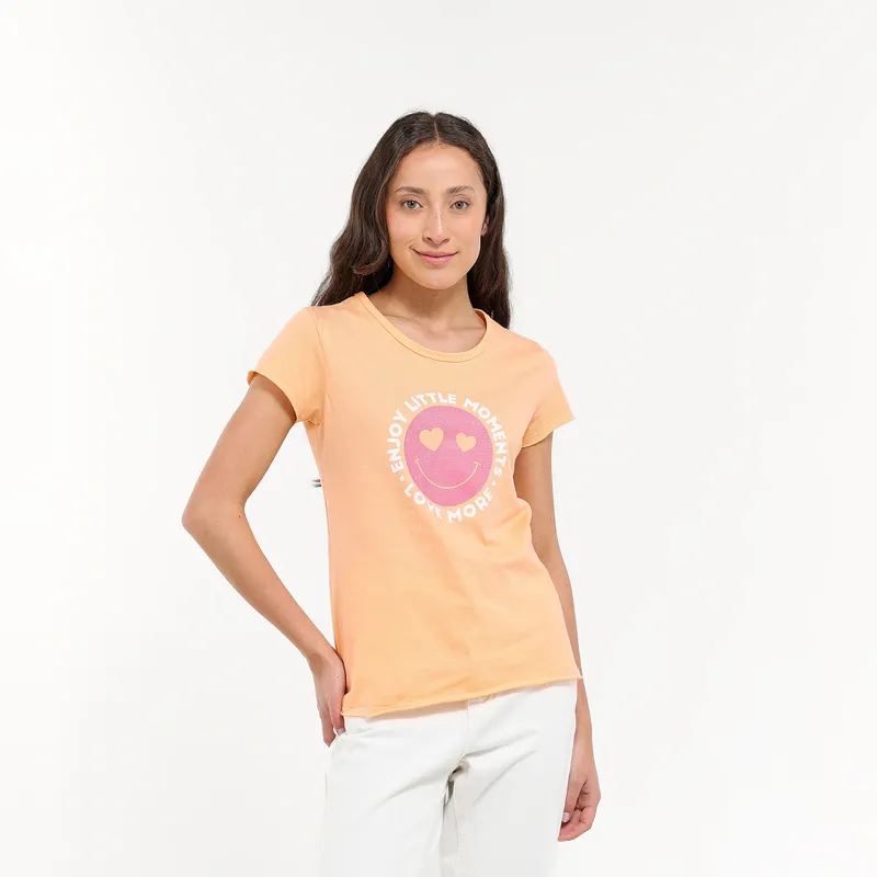 ELV - Camiseta para Niña con Estampado Print Manga corta de Algodón ELV