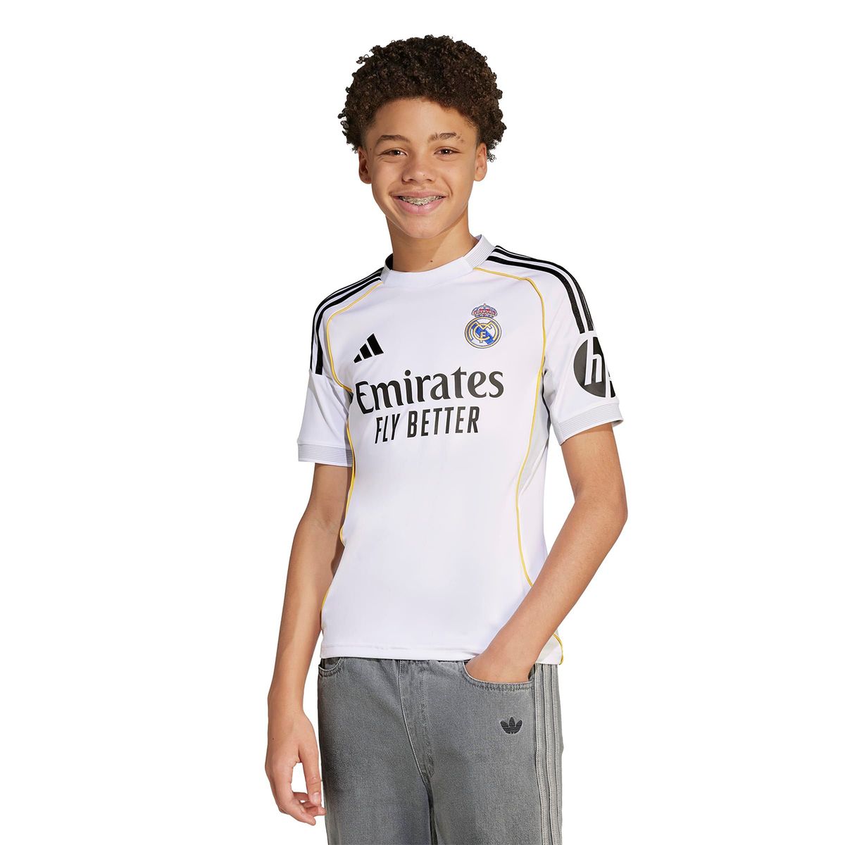 ADIDAS - Camiseta de Futbol Real Madrid Local Niños 25/26