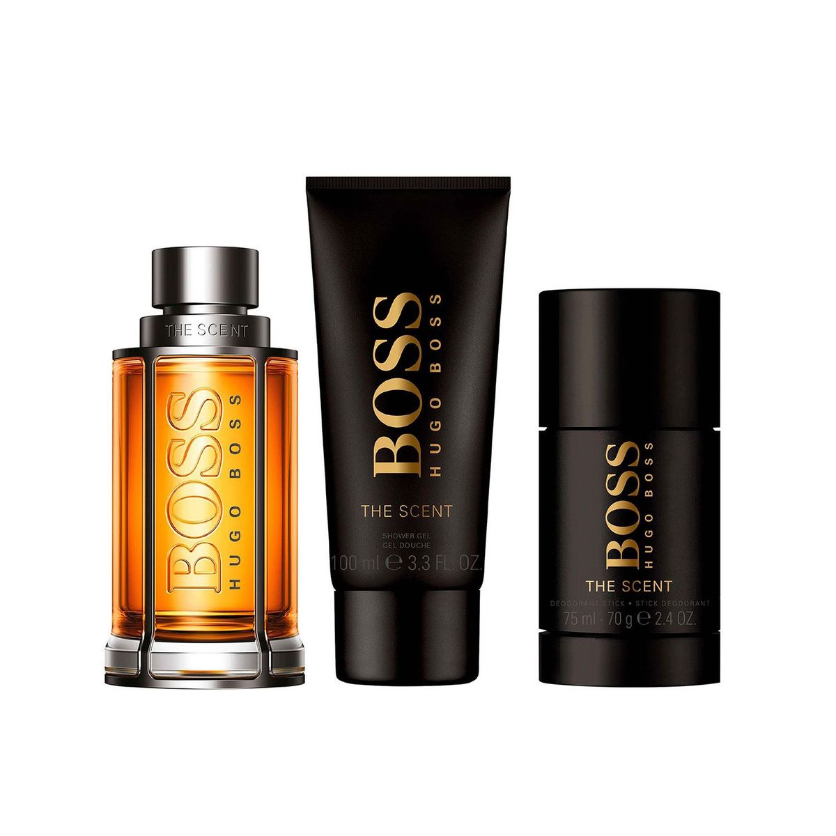 HUGO BOSS - Set de Perfume Hombre Hugo Boss Incluye: Estuche Boss the Scent+Shower Gel 100 ml + odorant 75 ml 