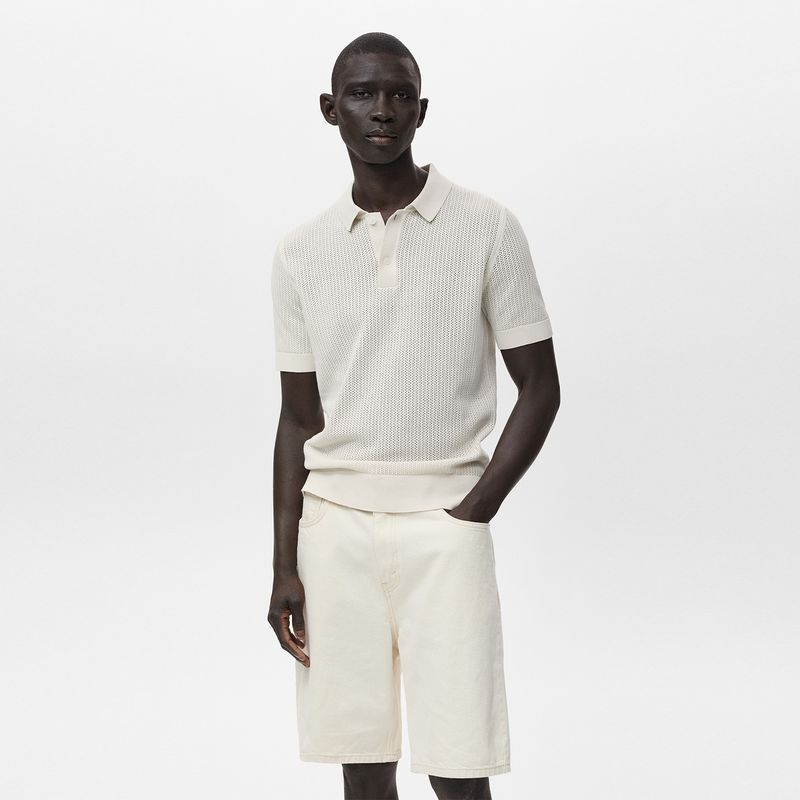 MANGO - Camiseta polo Hombre Manga corta Regular fit de Algodón MANGO