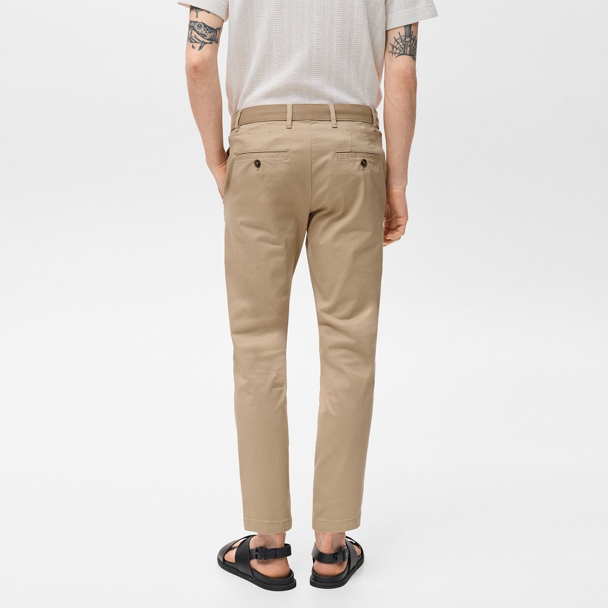 MANGO - Pantalón Chino Hombre Tapered de Algodón MANGO