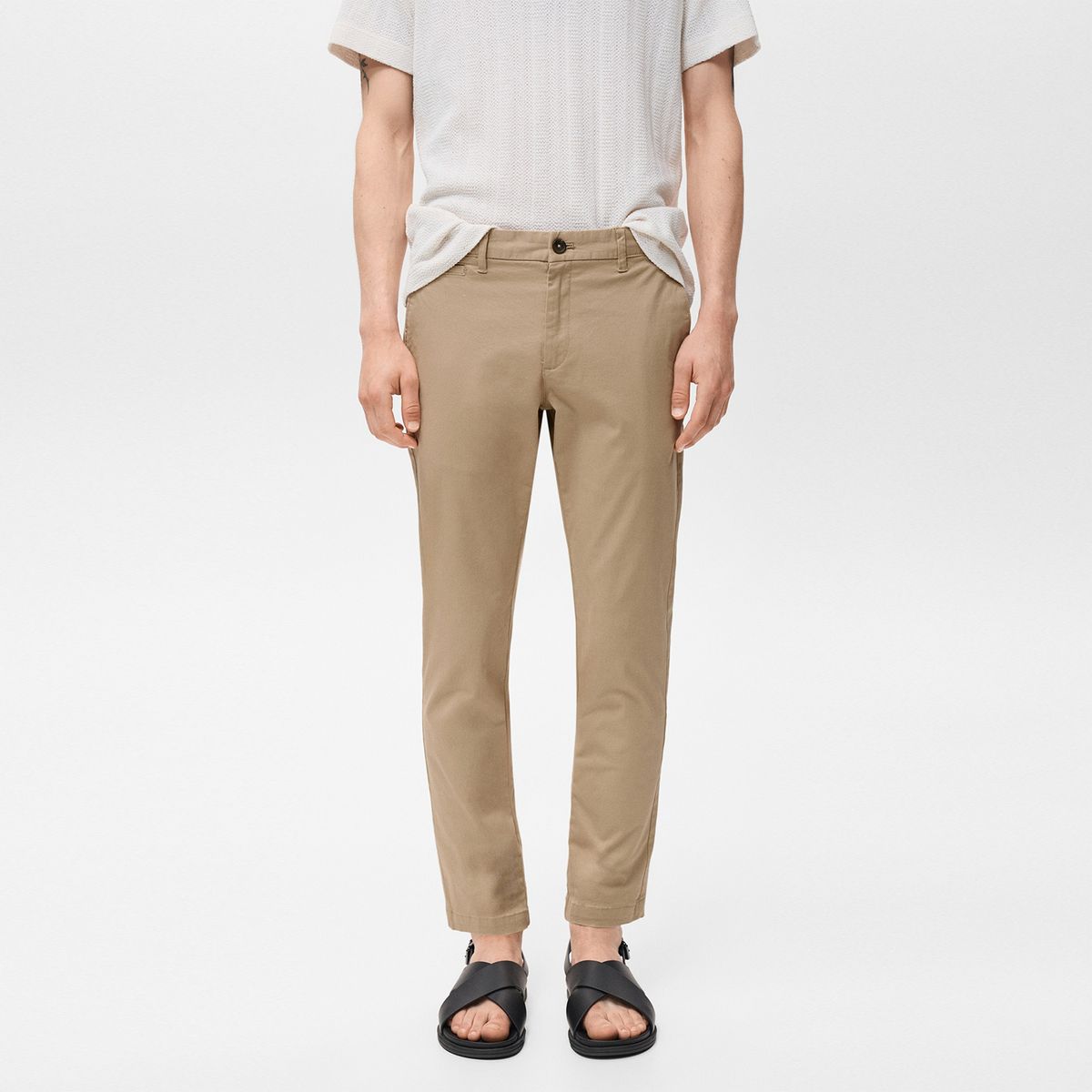 MANGO - Pantalón Chino Hombre Tapered de Algodón MANGO