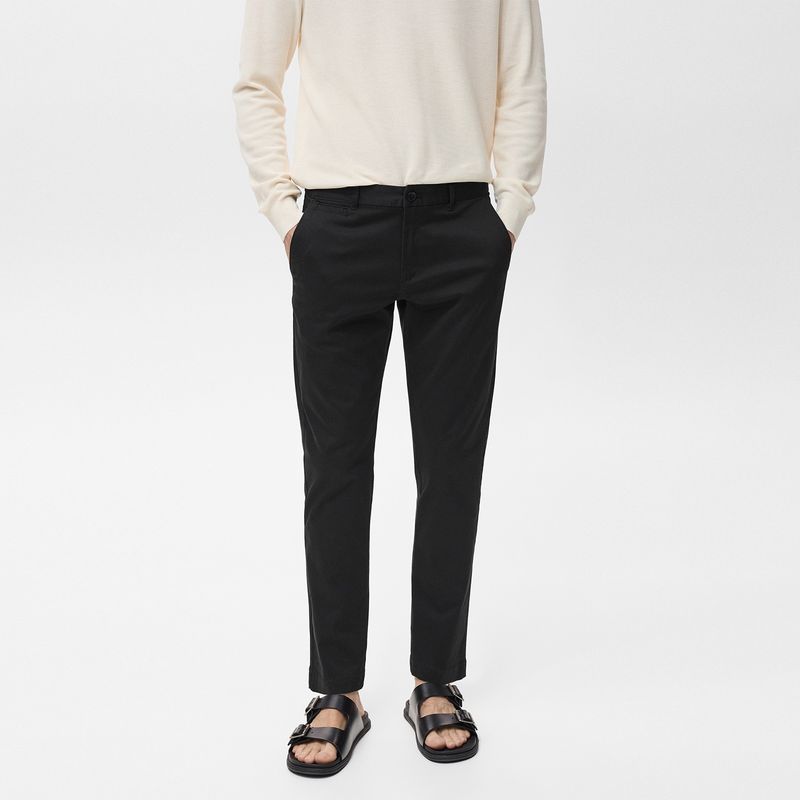 MANGO - Pantalón de drill Hombre Tapered de Algodón MANGO