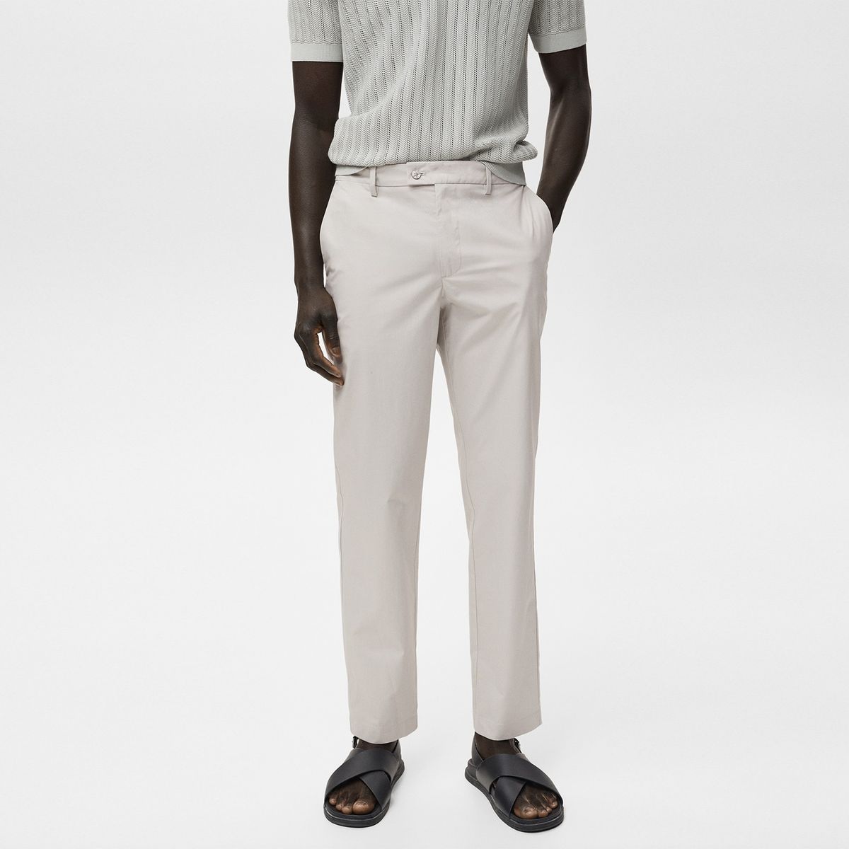 MANGO - Pantalón de drill Hombre Slim de Algodón MANGO