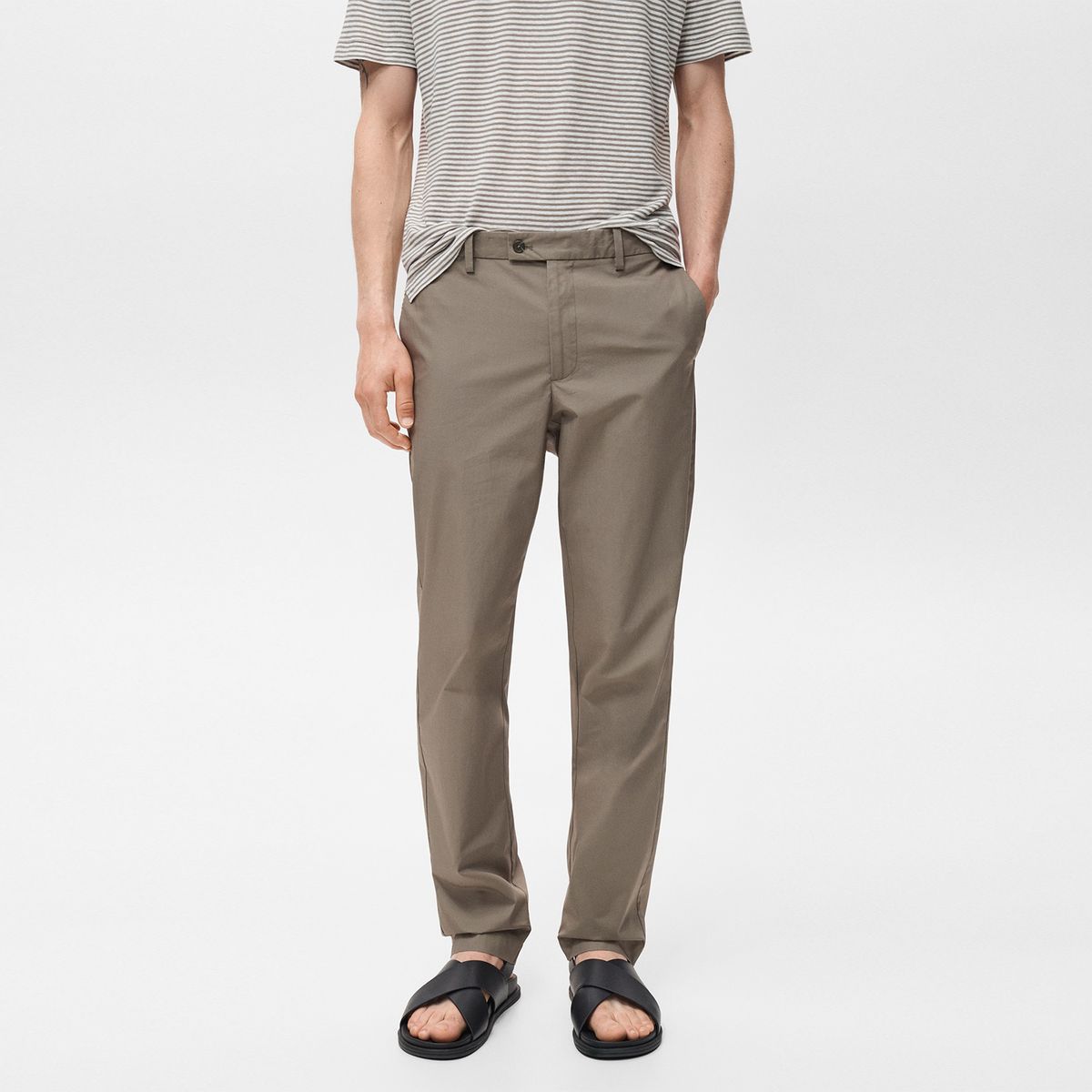 MANGO - Pantalón de drill Hombre Slim de Algodón MANGO