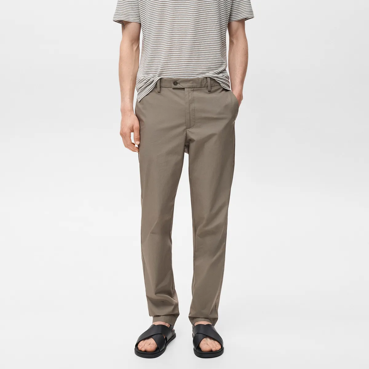 MANGO - Pantalón de drill Hombre Slim de Algodón MANGO