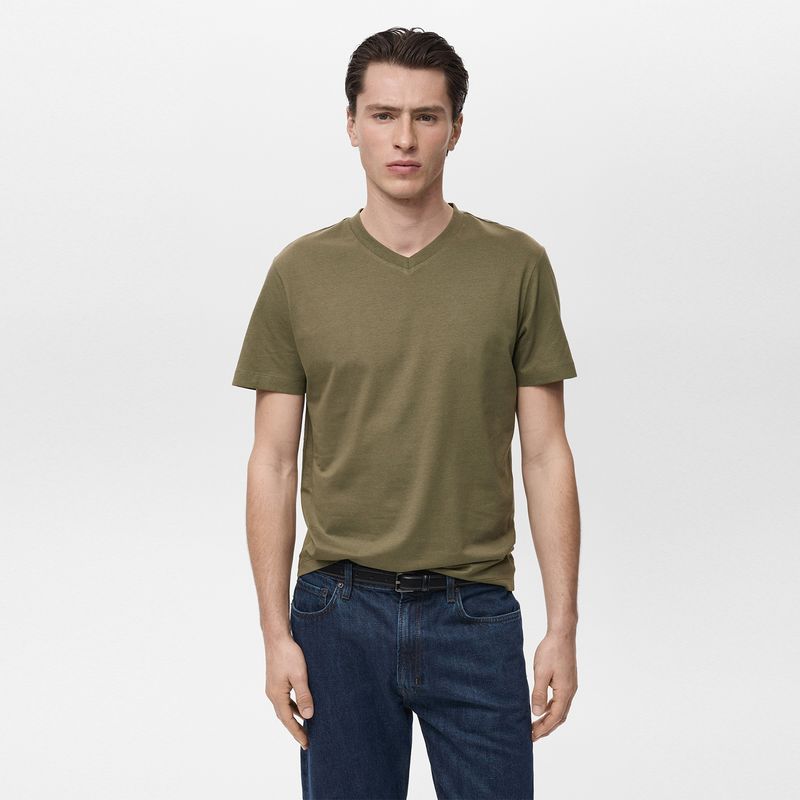  - Camiseta Hombre Manga corta Slim fit de Algodón HE