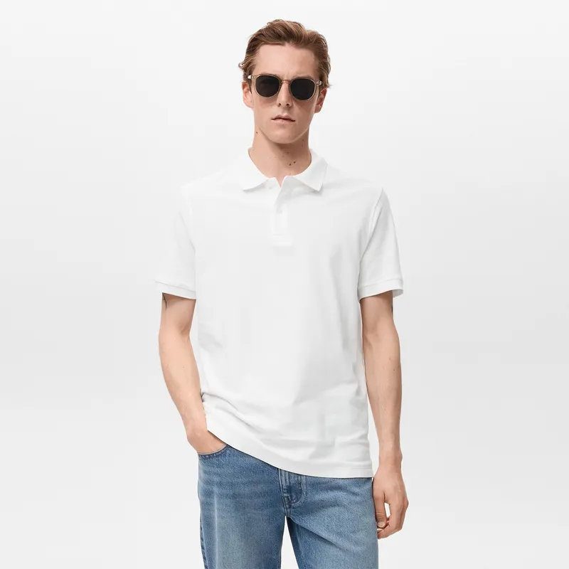 MANGO - Camiseta polo Hombre Manga corta Regular fit de Algodón MANGO