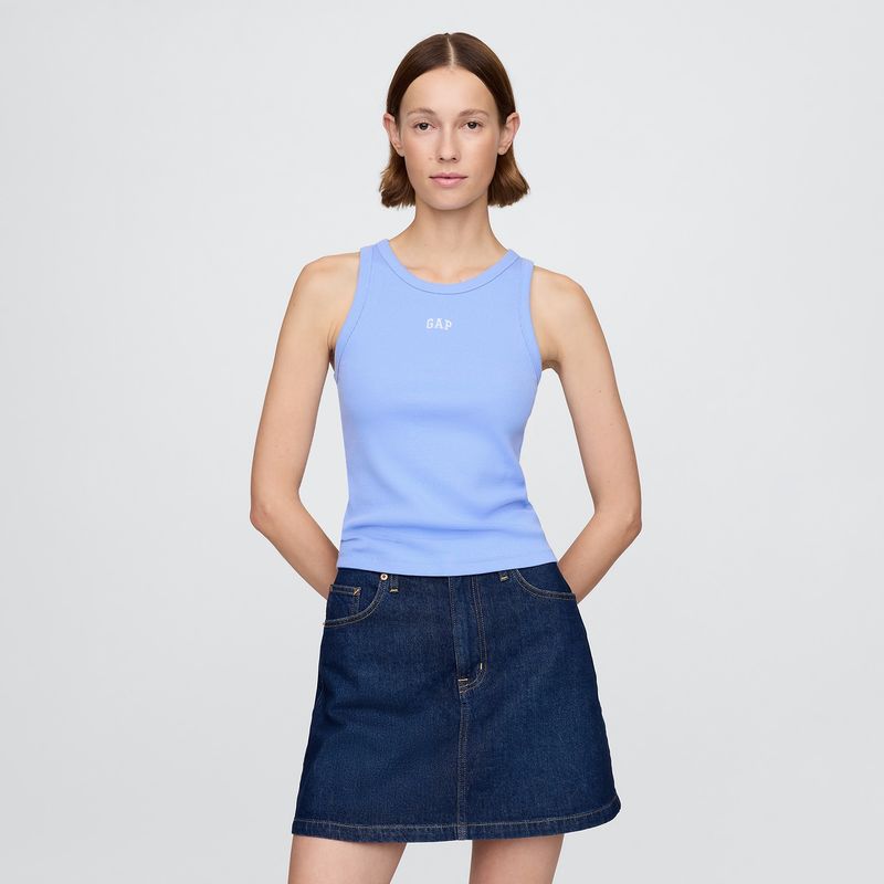 GAP - Top esqueleto Mujer con Logo Sin mangas de Algodón Gap
