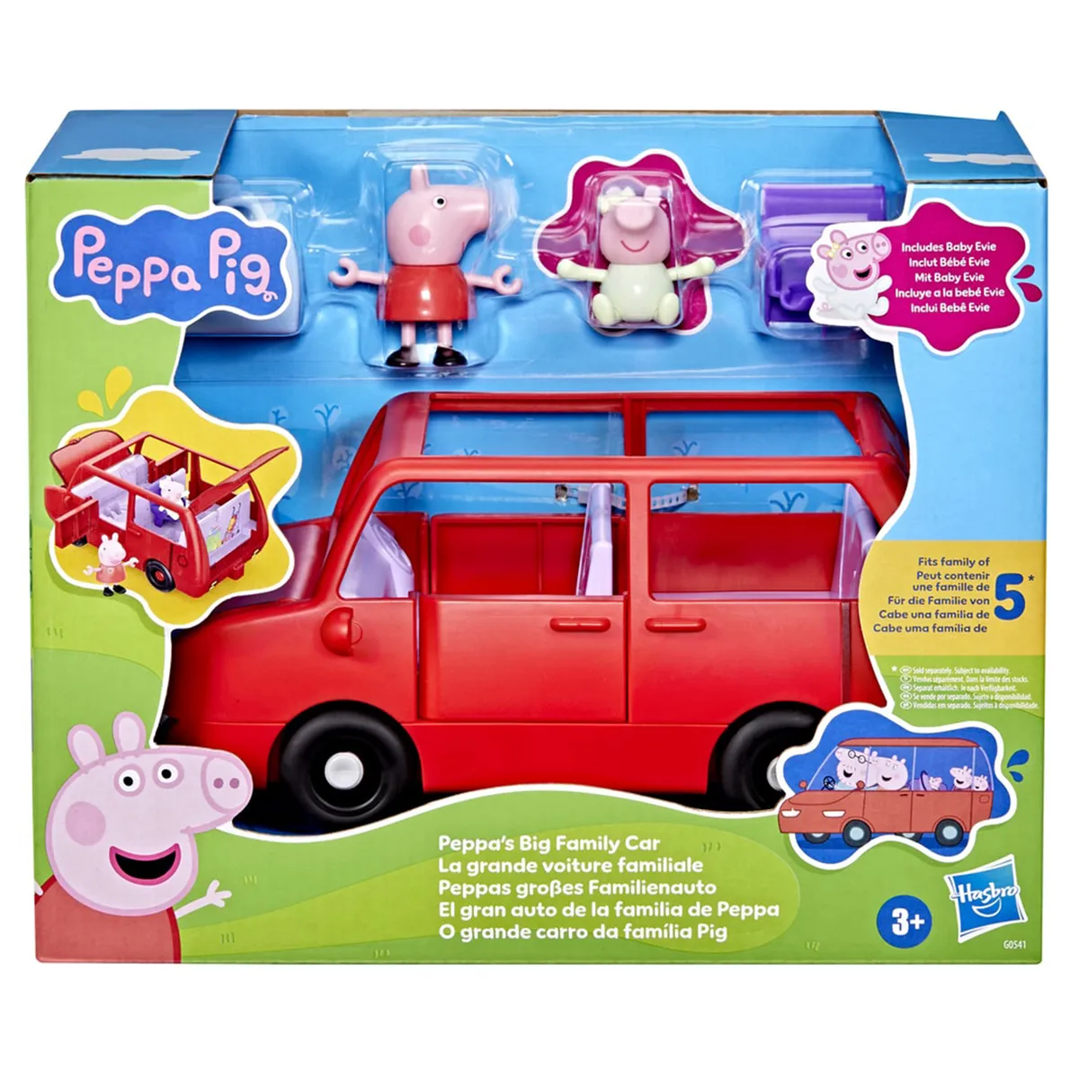 PEPPA PIG - Muñeca Peppa Pig: El gran carro de la familia de Peppa