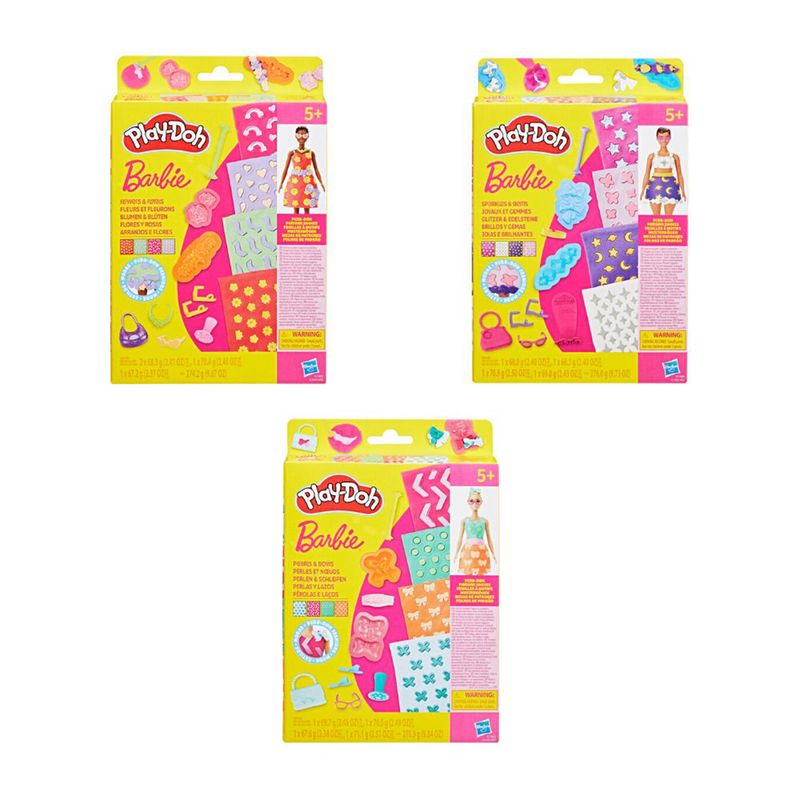PLAY DOH - Muñeca Play-Doh Barbie: Diseña tu vestido. Surtido