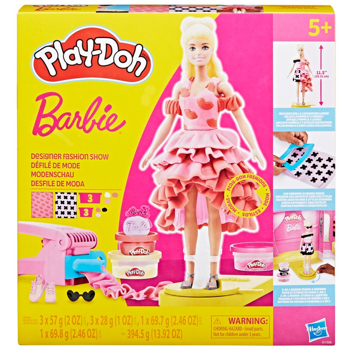 PLAY DOH - Muñeca Play-Doh Barbie: Desfile de Moda Crea Ropa para Muñecas