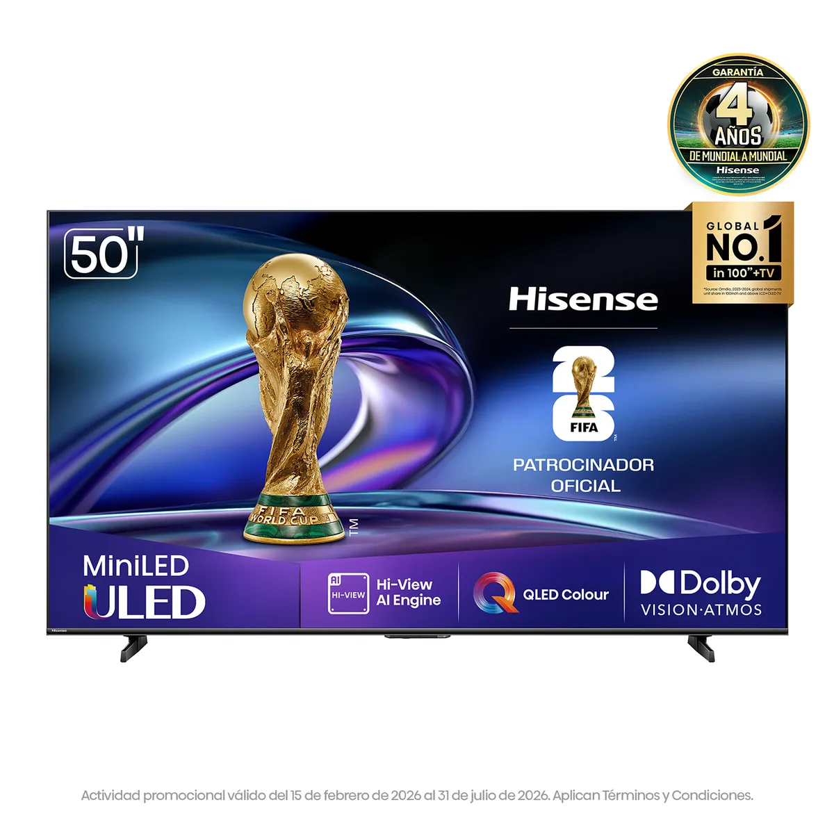 HISENSE - Televisor Hisense | 50 Pulgadas | 4K ULED MiniLED | 50U6QV