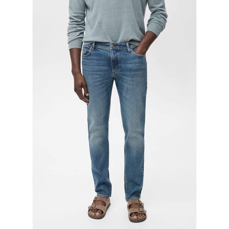 MANGO - Jean 5 Bolsillos Hombre Slim de Algodón MANGO