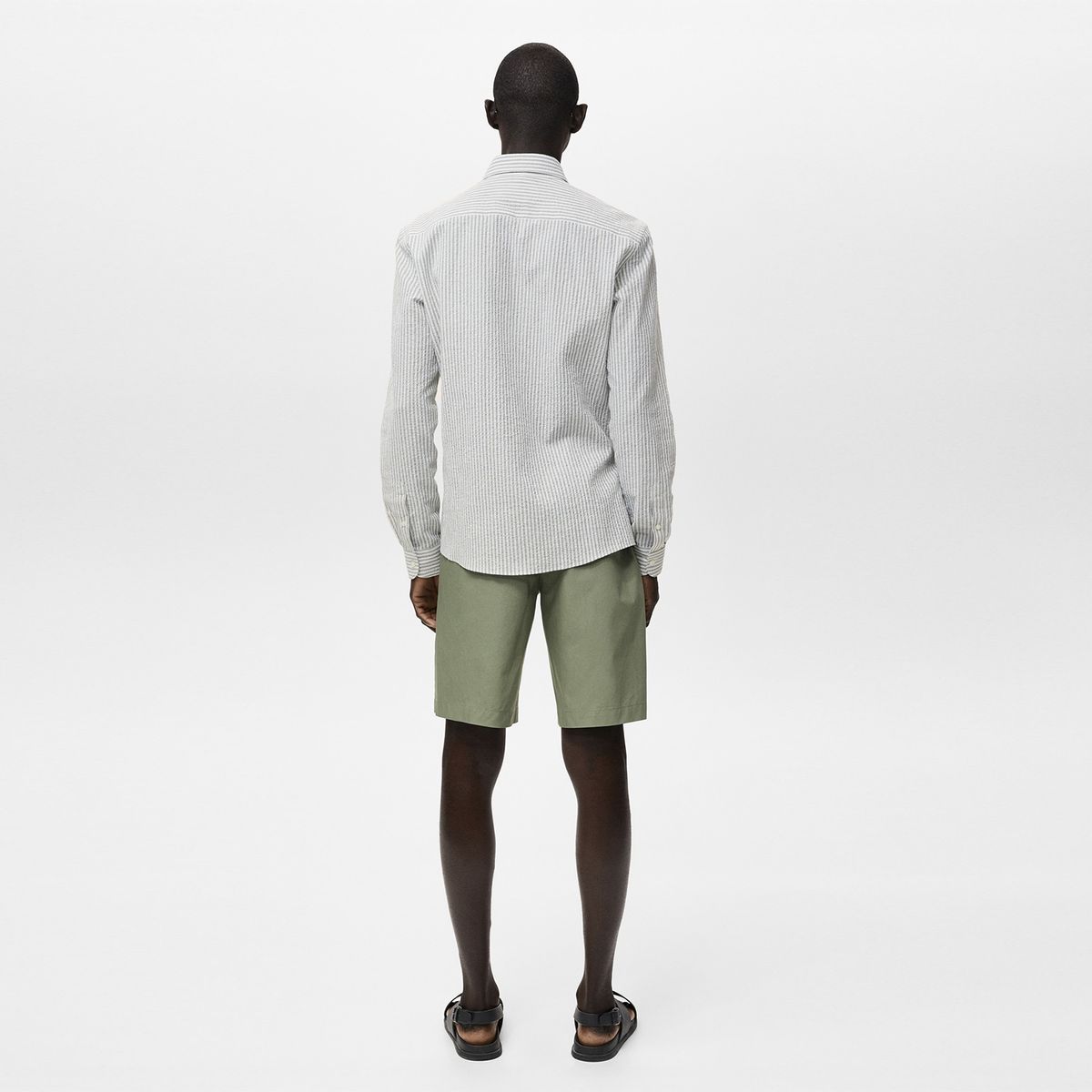 MANGO - Camisa Hombre de Rayas Manga larga de Algodón MANGO 