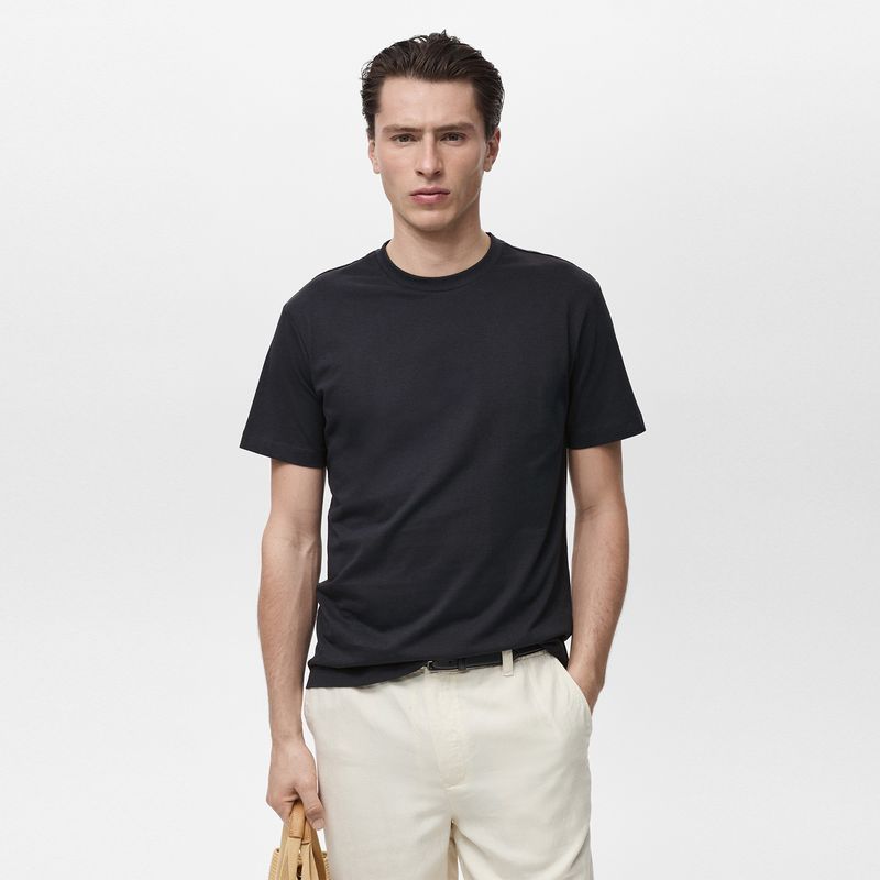  - Camiseta Hombre Manga corta Slim fit de Algodón HE