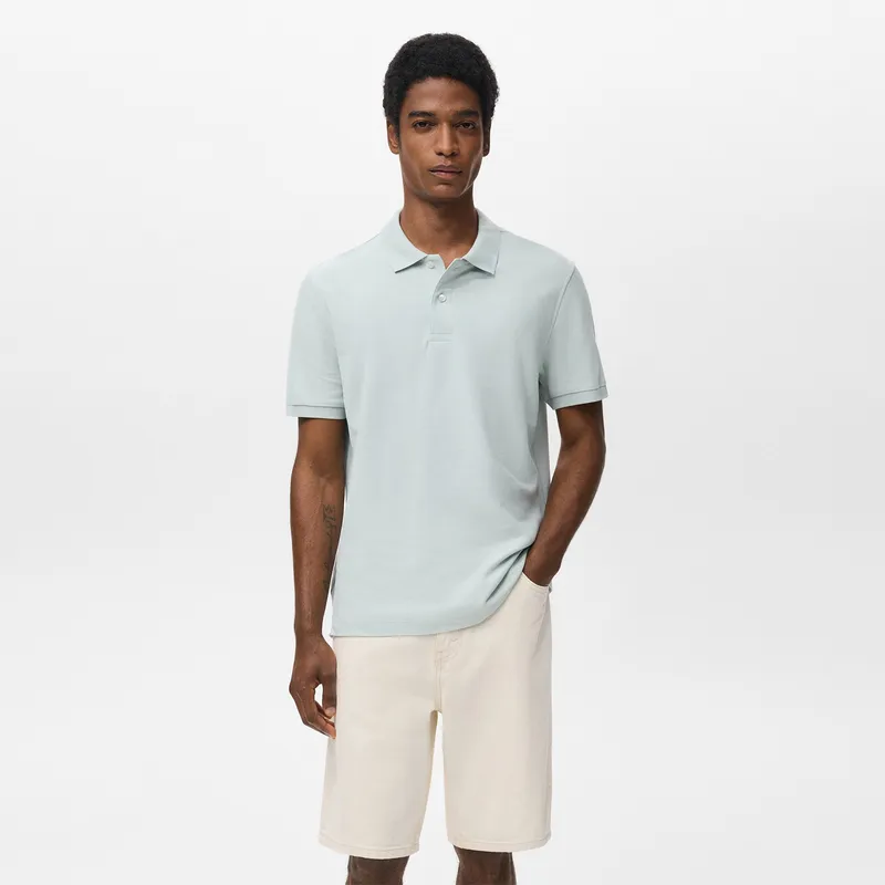 MANGO - Camiseta polo Hombre Manga corta Regular fit de Algodón MANGO