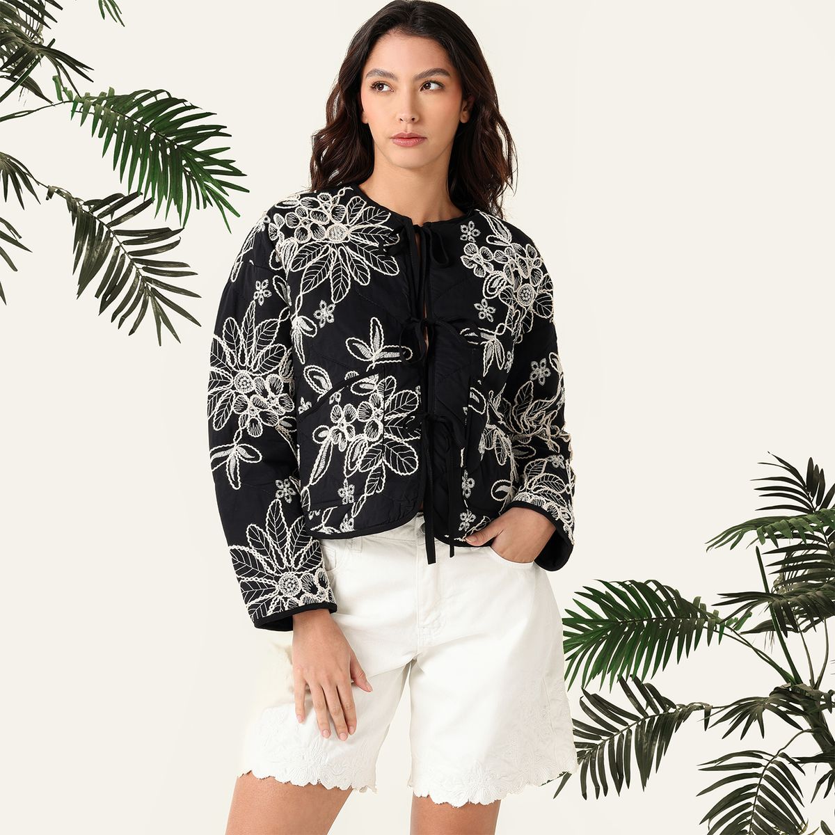 BAHIA MARIA X FALABELLA - Chaqueta Mujer con Estampado de Algodón Bahia Maria x Falabella