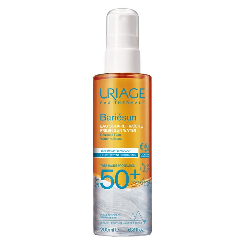 URIAGE - Protector solar Bariesun SPF50+ Agua Solar Líquida Uriage 200 ml