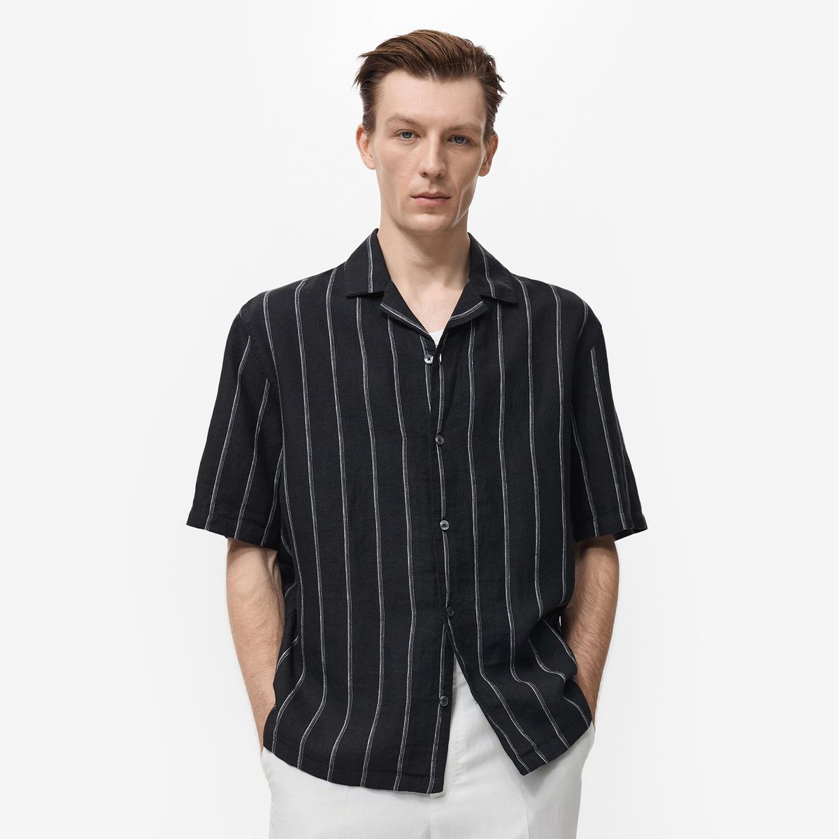 MANGO - Camisa Hombre Manga corta Regular fit MANGO