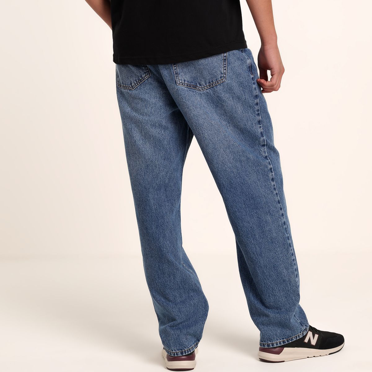 BEARCLIFF - Jean 5 Bolsillos Hombre Baggy Algodón Largo 32 Bearcliff