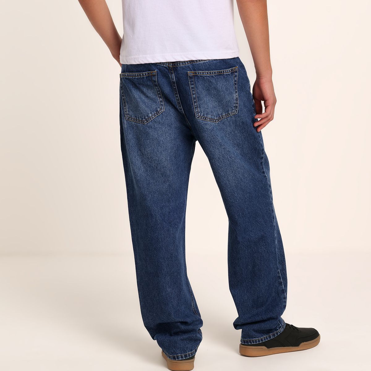 BEARCLIFF - Jean 5 Bolsillos Hombre Baggy Algodón Largo 32 Bearcliff