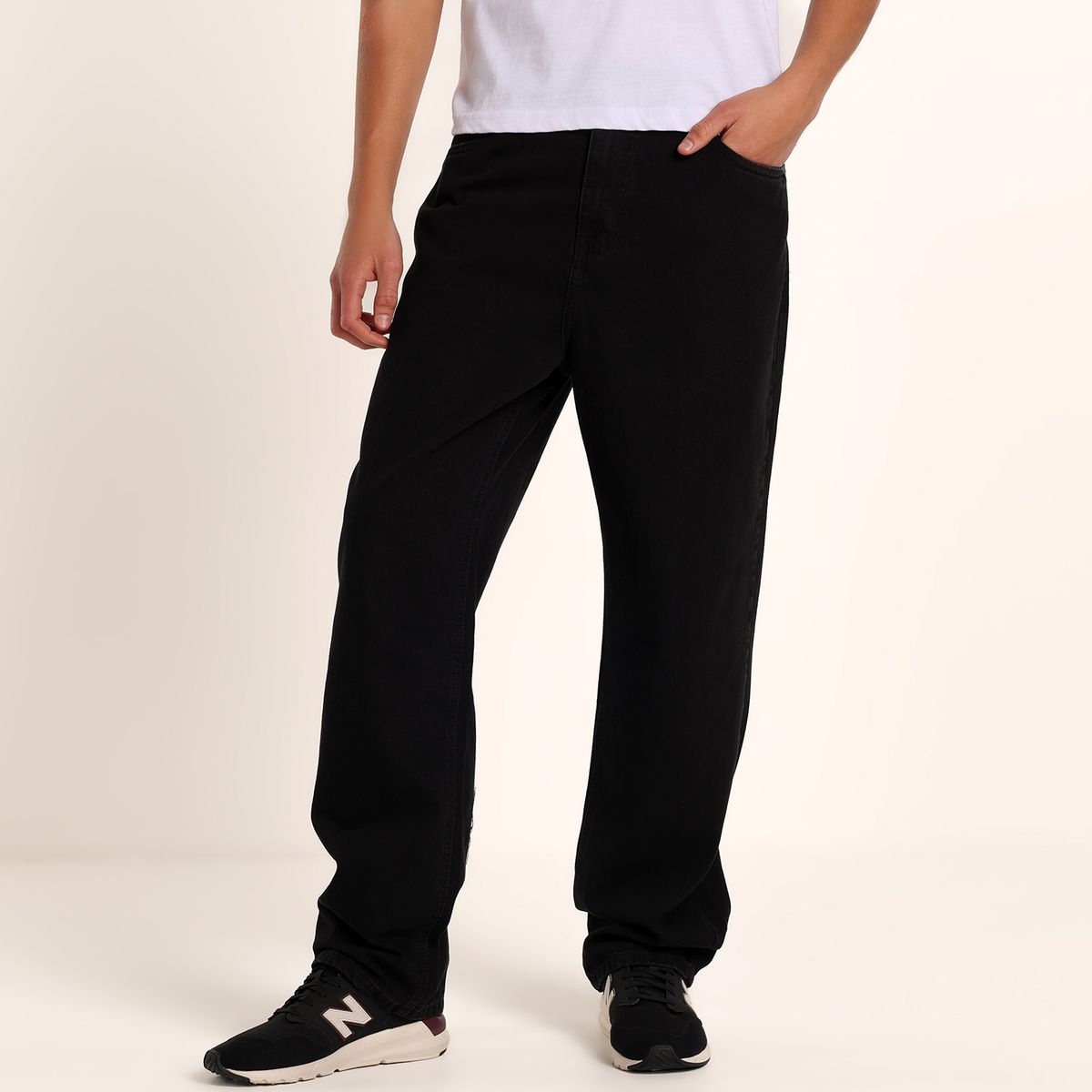 BEARCLIFF - Jean 5 Bolsillos Hombre Baggy Algodón Largo 32 Bearcliff