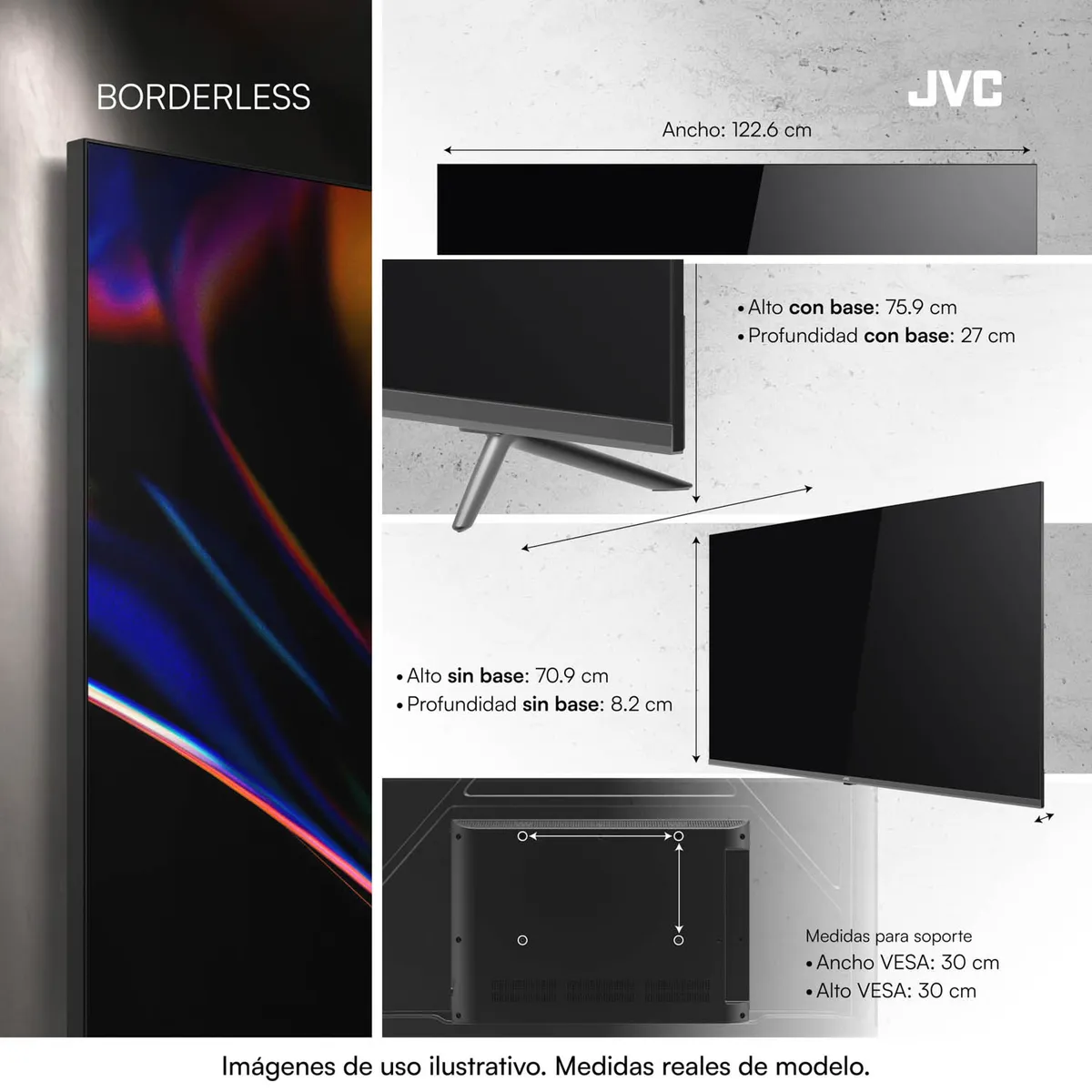 JVC -  Televisor | JVC | 55 Pulgadas | 4K UHD (3.840 x 2.160) | LT-55KM958