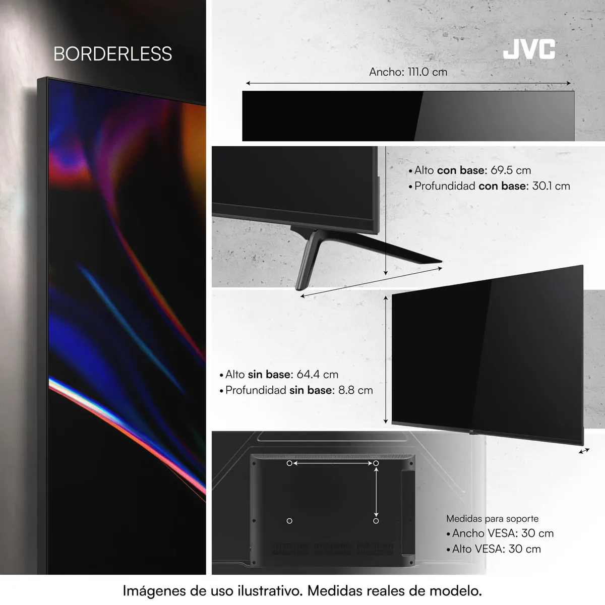 JVC -  Televisor | JVC | 50 Pulgadas | 4K UHD (3.840 x 2.160) | LT-50KM758