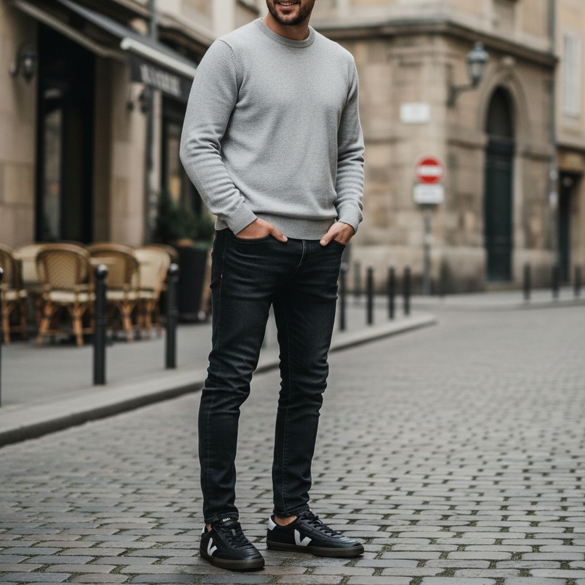 VEJA - Tenis Veja Moda Panenka Hombre Negros