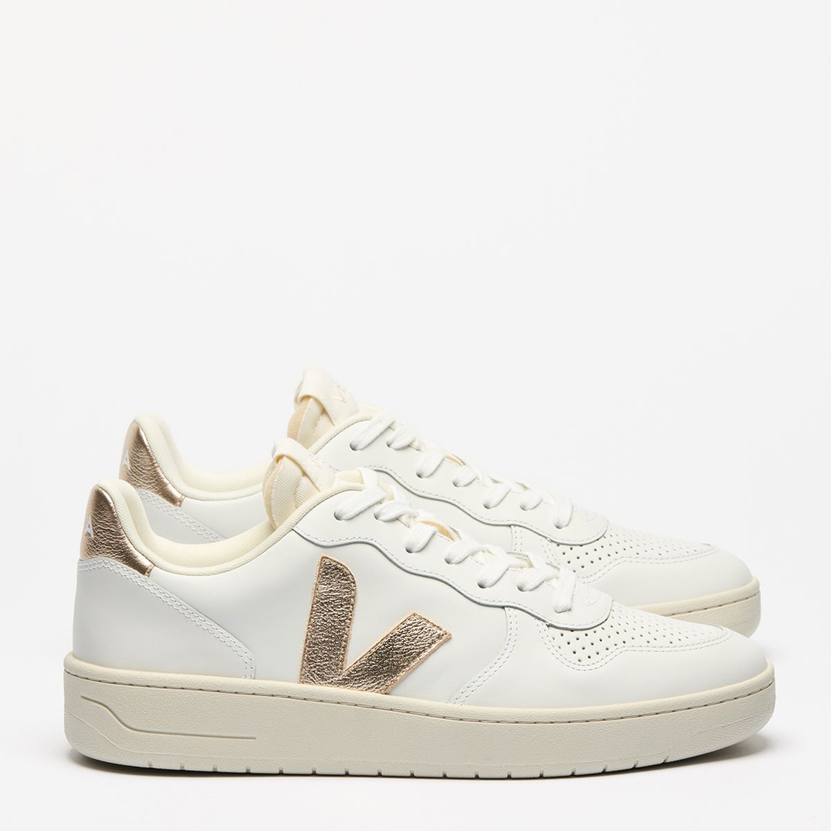 VEJA - Tenis Veja Moda V-10 Mujer Blancos