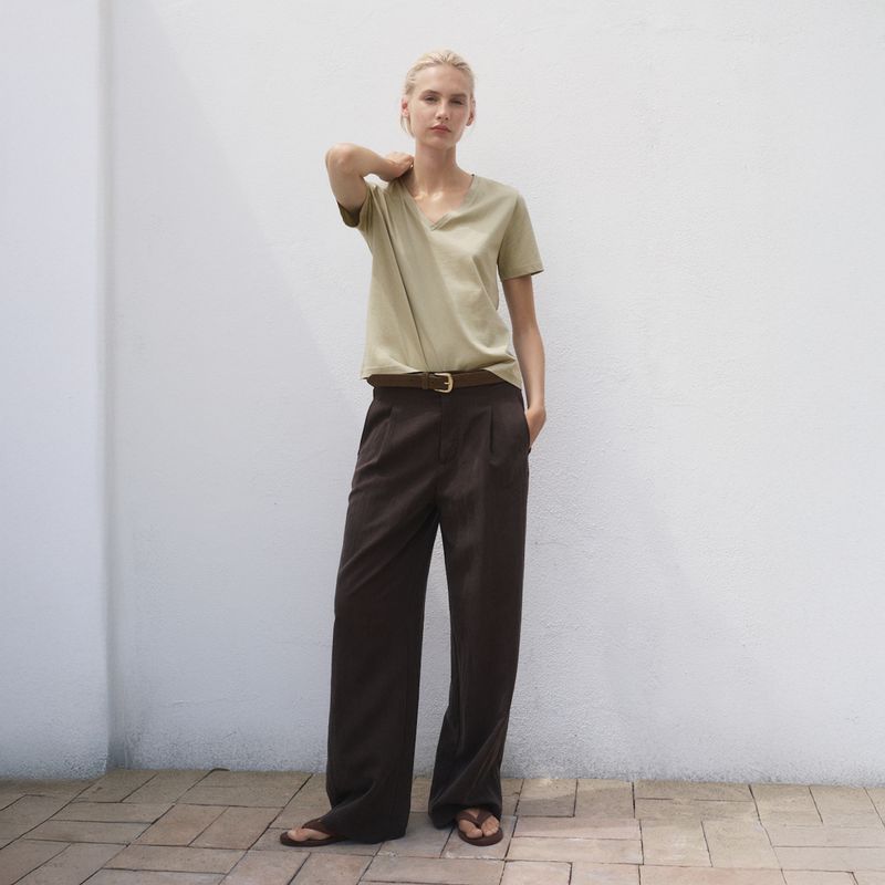 MANGO - Camiseta Mujer Manga corta de Algodón Mango