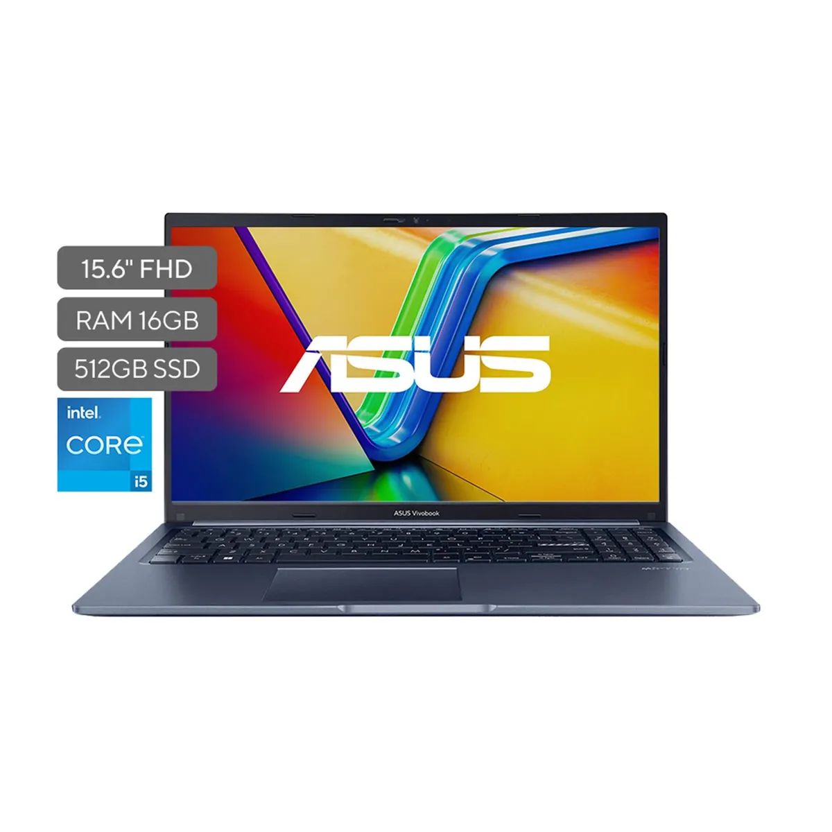 ASUS - Portátil ASUS Vivobook 15 | Intel Core i5 | 16GB de RAM | 512GB SSD de almacenamiento | Windows 11 |15.6 Pulgadas | X1502VA-NJ065W |  Computador portátil