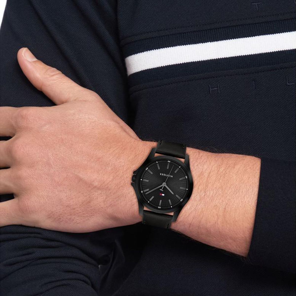 TOMMY HILFIGER - Reloj Tommy Hilfiger Hombre 1792190 . Reloj  Cuero Negro