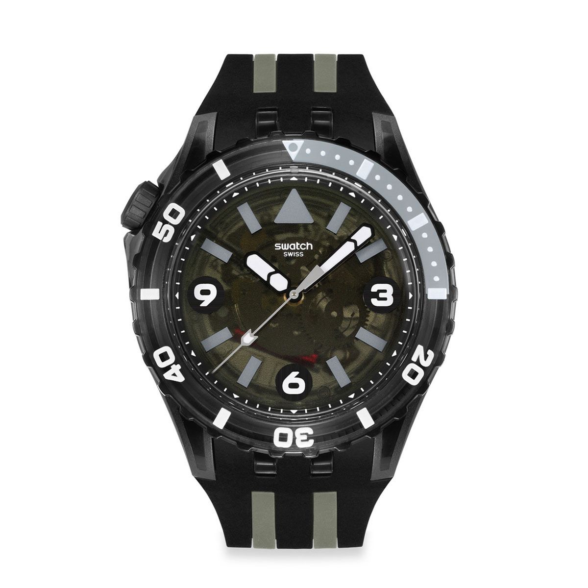 SWATCH - Reloj Swatch Unisex Black Sea Nettle. Reloj Silicona Negro SSCU09B100