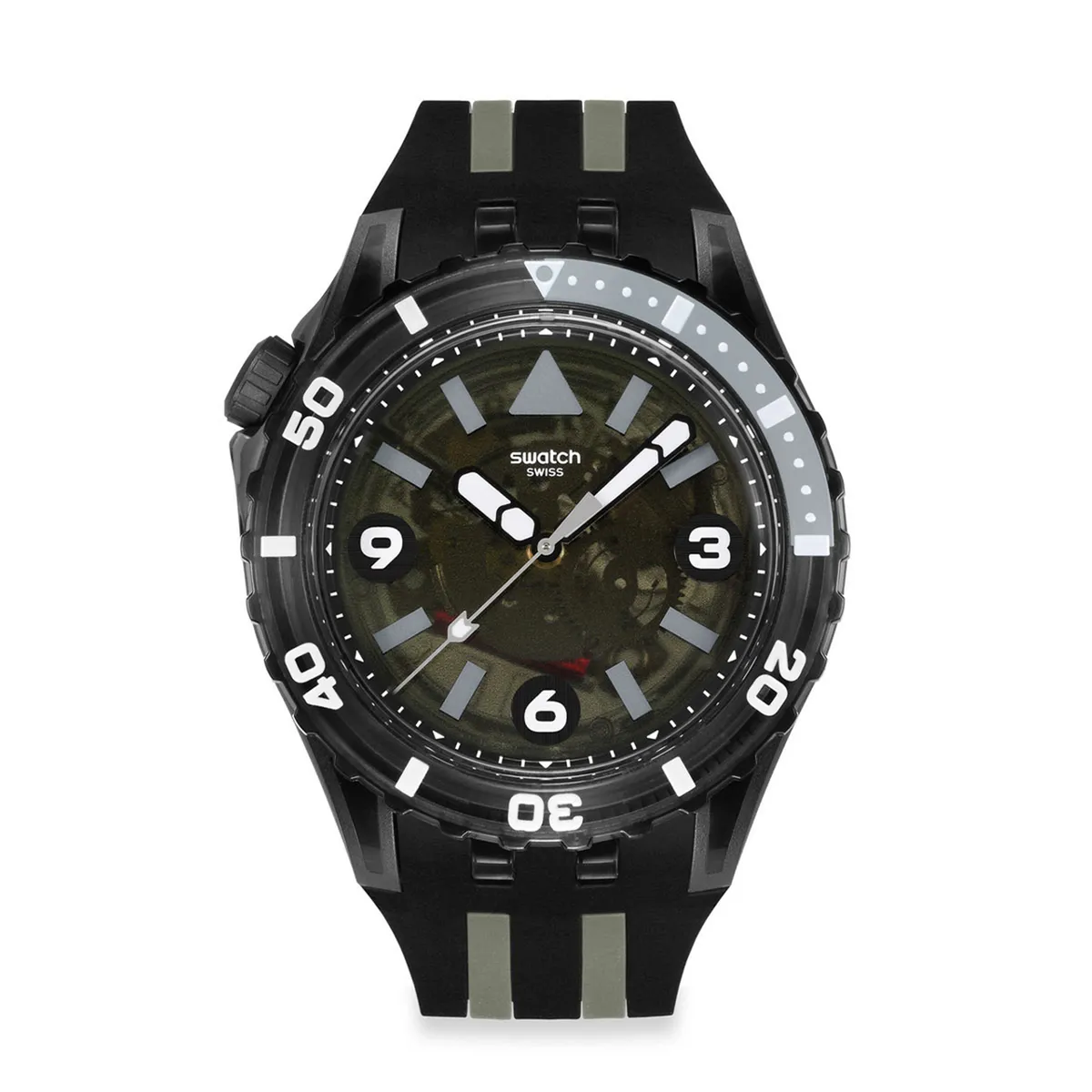 SWATCH - Reloj Swatch Unisex Black Sea Nettle. Reloj Silicona Negro SSCU09B100