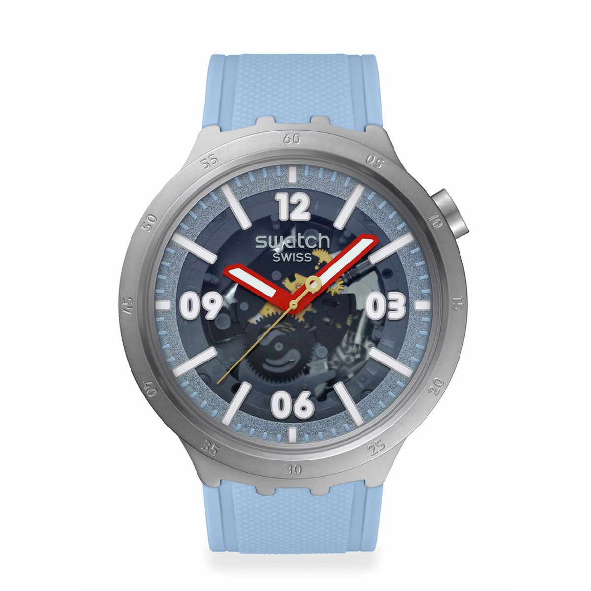 SWATCH - Reloj Swatch Unisex Big Bold Moment. Reloj Silicona Azul SB07S122