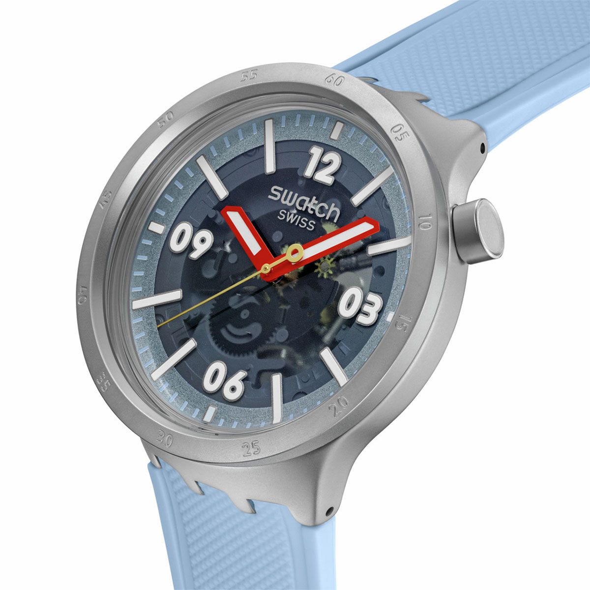 SWATCH - Reloj Swatch Unisex Big Bold Moment. Reloj Silicona Azul SB07S122