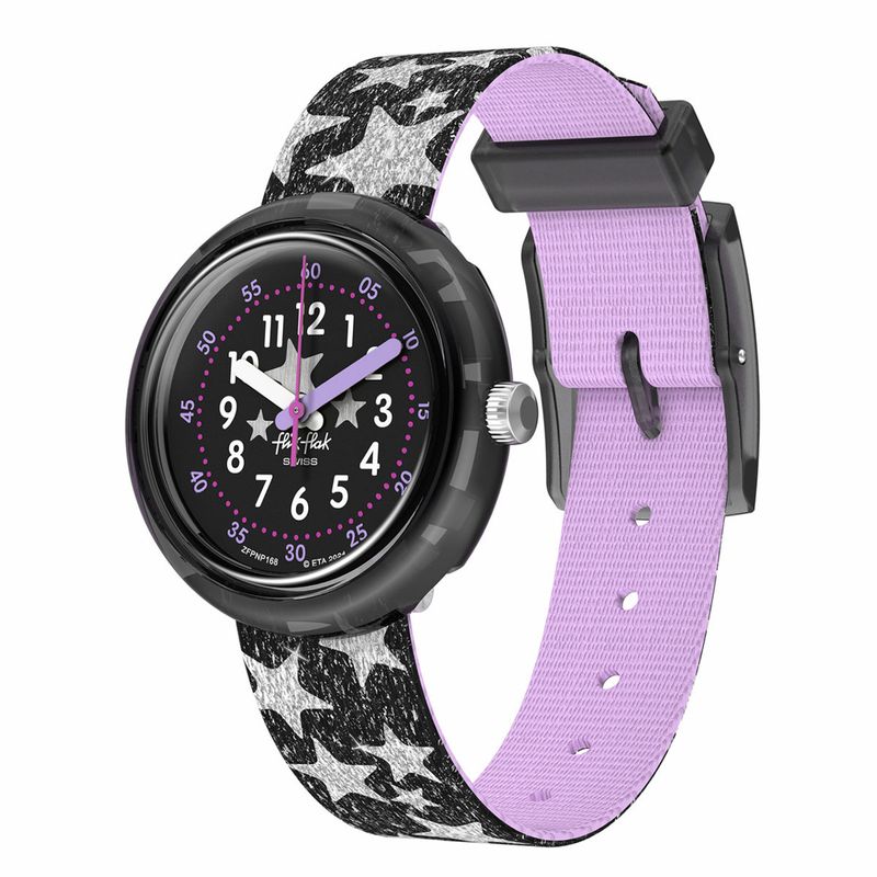 FLIK FLAK - Reloj Flik Flak Niña Starry Night. Reloj Plastico Negro ZFPNP168