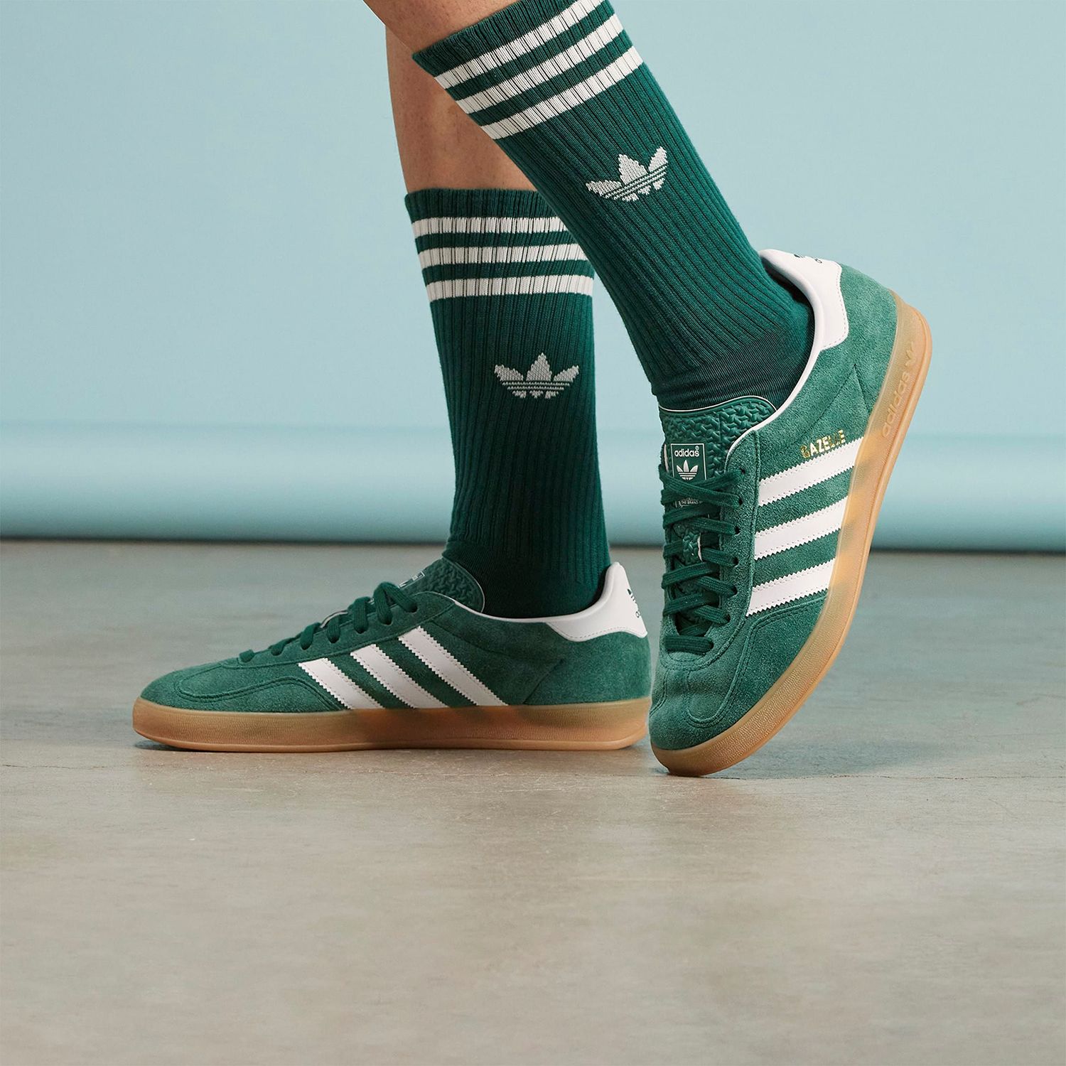 adidas gazelle silver green womens Adidas Gazelle Indoor Green main image 0